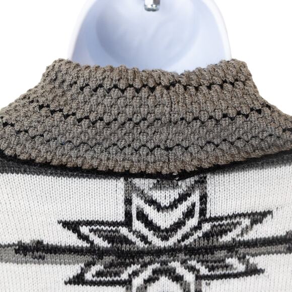 BCBGMaxazria Gray White Open Front Cardigan, Medium - Picture 4 of 7